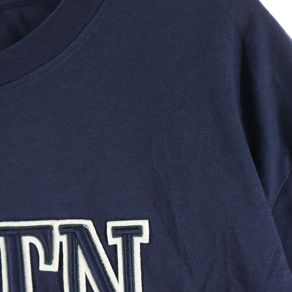 VALENTINO(ヴァレンティノ) 22SS VLTN LOGO T-SHIRT 1V3MG10V8RB VLTNロゴ刺繍 クルーネック半袖Tシャツカットソー ネイビー