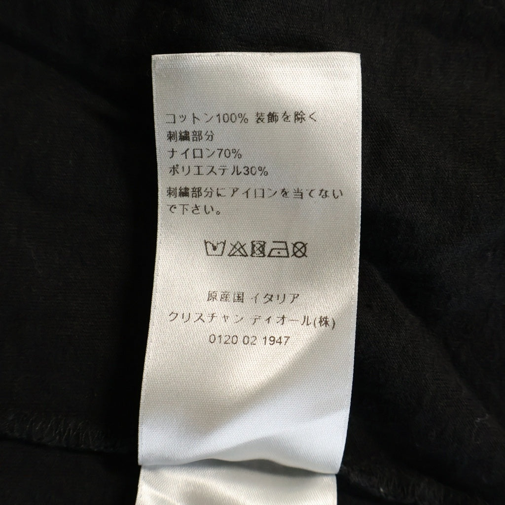 DIOR(ディオール) 23SS ×ERL Relaxed Fit Tee 313J647A0817 イーアールエル ロゴ刺繍リラックスフィットクルーネック半袖Tシャツカットソー ブラック