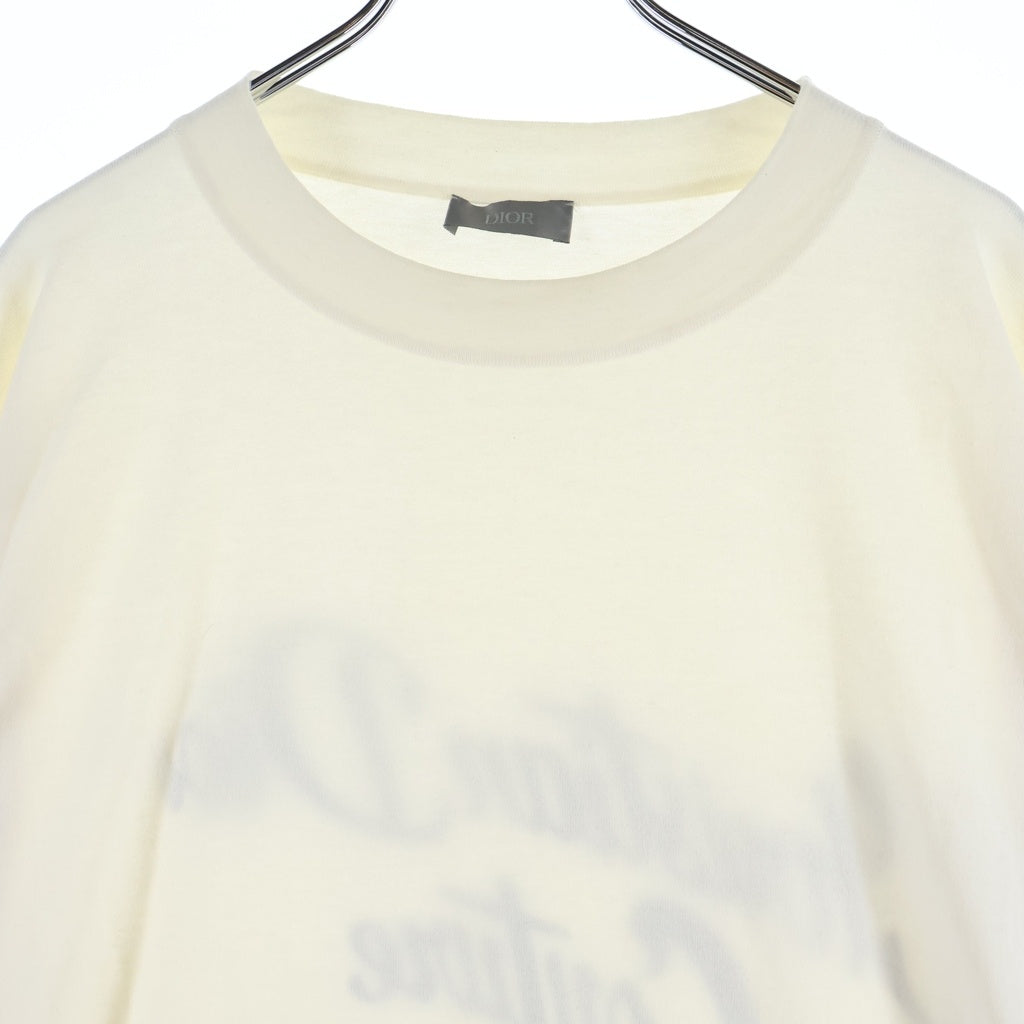 DIOR(ディオール) 24SS Atelier Flocking Logo Print Tee 483M648AT823 アトリエ フロッキーロゴ プリントクルーネック半袖Tシャツカットソー ホワイト