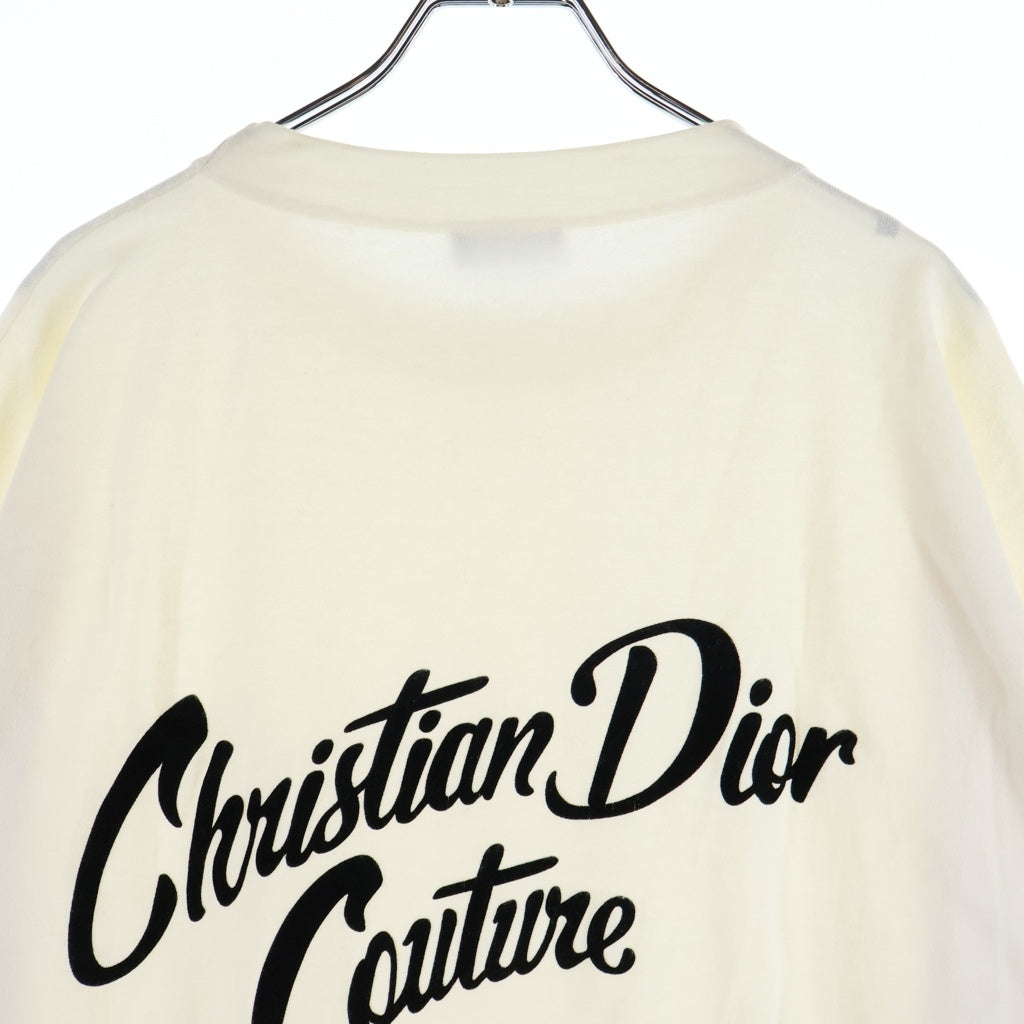 DIOR(ディオール) 24SS Atelier Flocking Logo Print Tee 483M648AT823 アトリエ フロッキーロゴ プリントクルーネック半袖Tシャツカットソー ホワイト