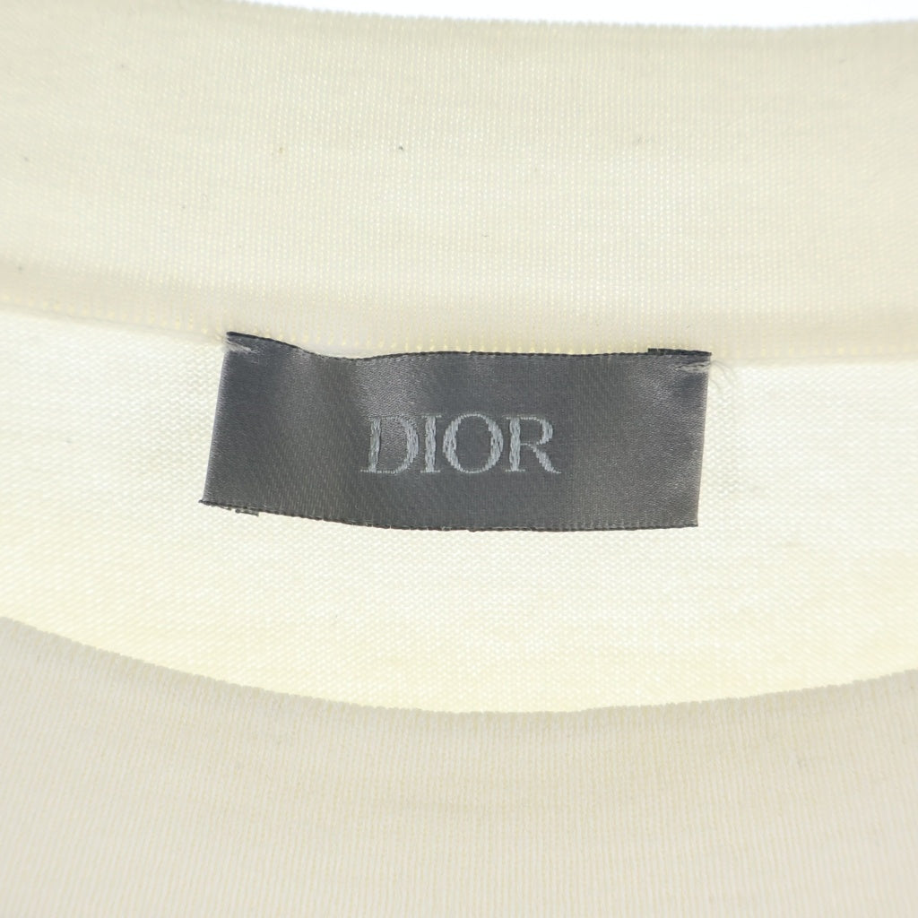 DIOR(ディオール) 24SS Atelier Flocking Logo Print Tee 483M648AT823 アトリエ フロッキーロゴ プリントクルーネック半袖Tシャツカットソー ホワイト