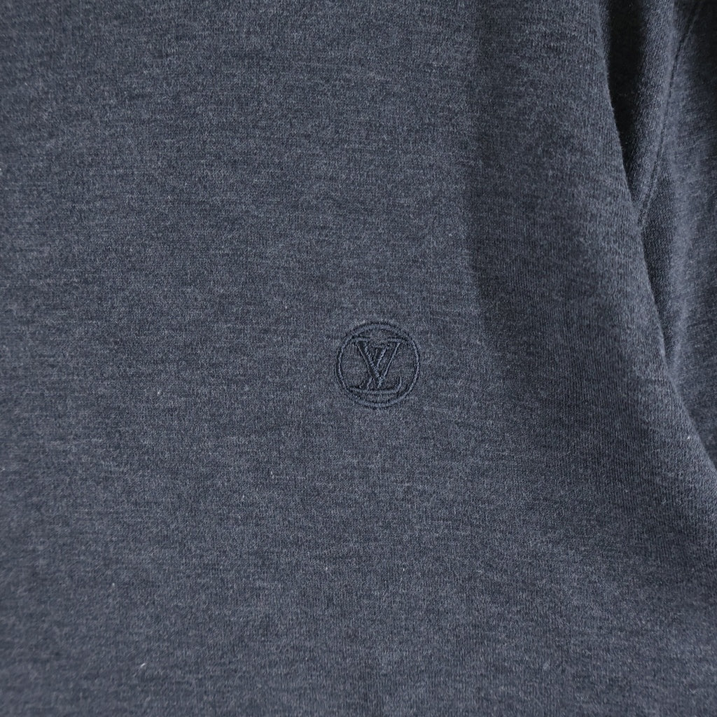 LOUIS VUITTON(ルイヴィトン) 19AW CLASSIC T-SHIRT RM192Q JC8 HAY50W LV サークル ロゴ 刺繍 クルーネック半袖Tシャツカットソー グレー