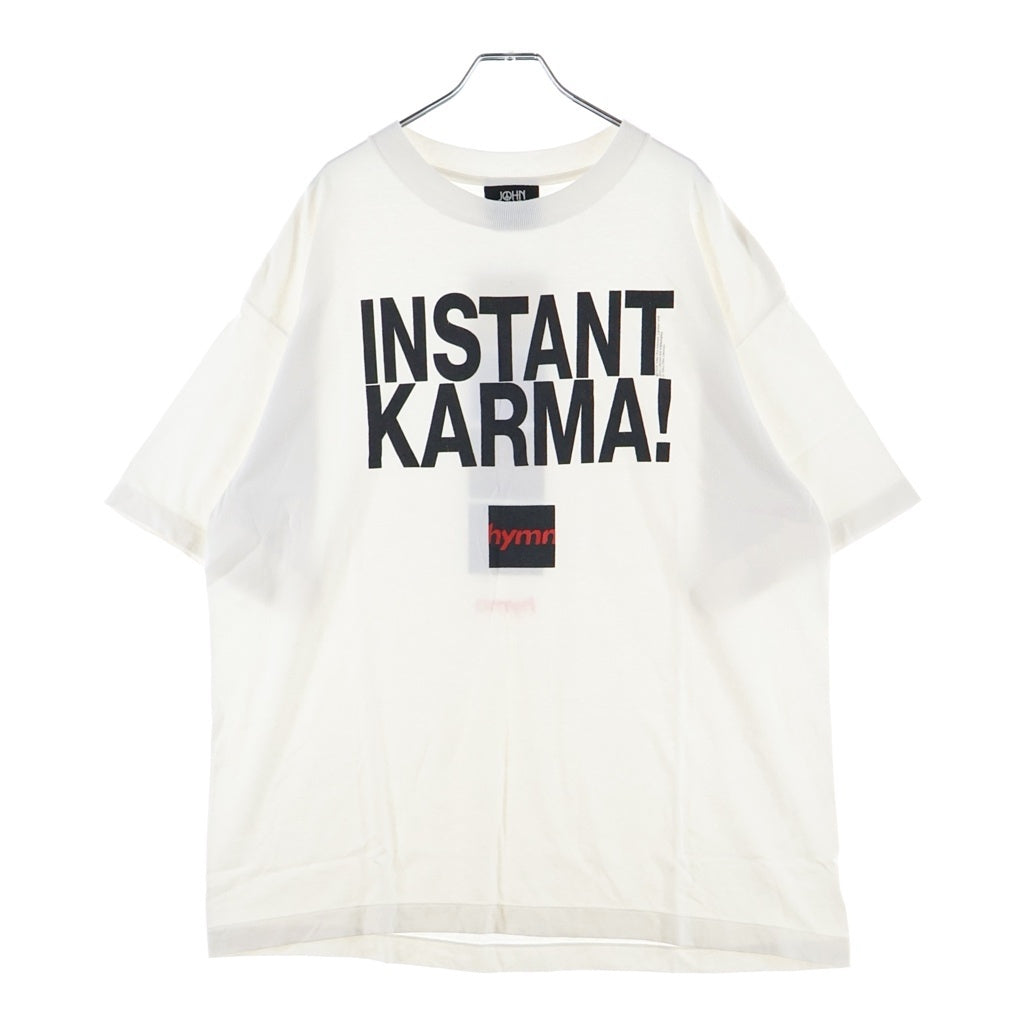 SAINT MICHAEL(セントマイケル) 26SS T-SHIRT/INSTANT KAEMA ジョンレノン クルーネック半袖Tシャツカットソー ホワイト SM-MK8-0000-C26
