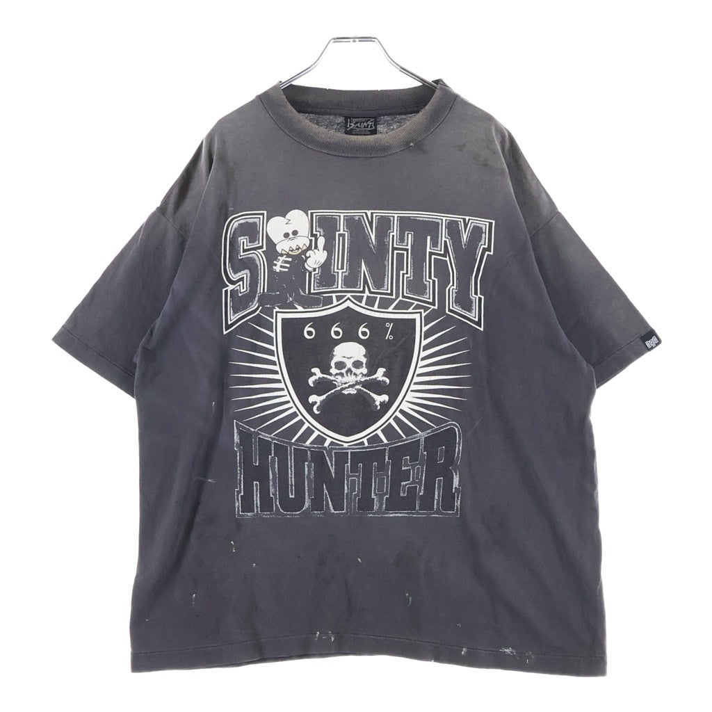 SAINT MICHAEL(セントマイケル) 26SS ×BOUNTY SAINTY HUNTER SS T-SHIRT ウォッシュド フェード加工 クルーネック半袖Tシャツカットソー ブラック SM-MK8-0000-C29