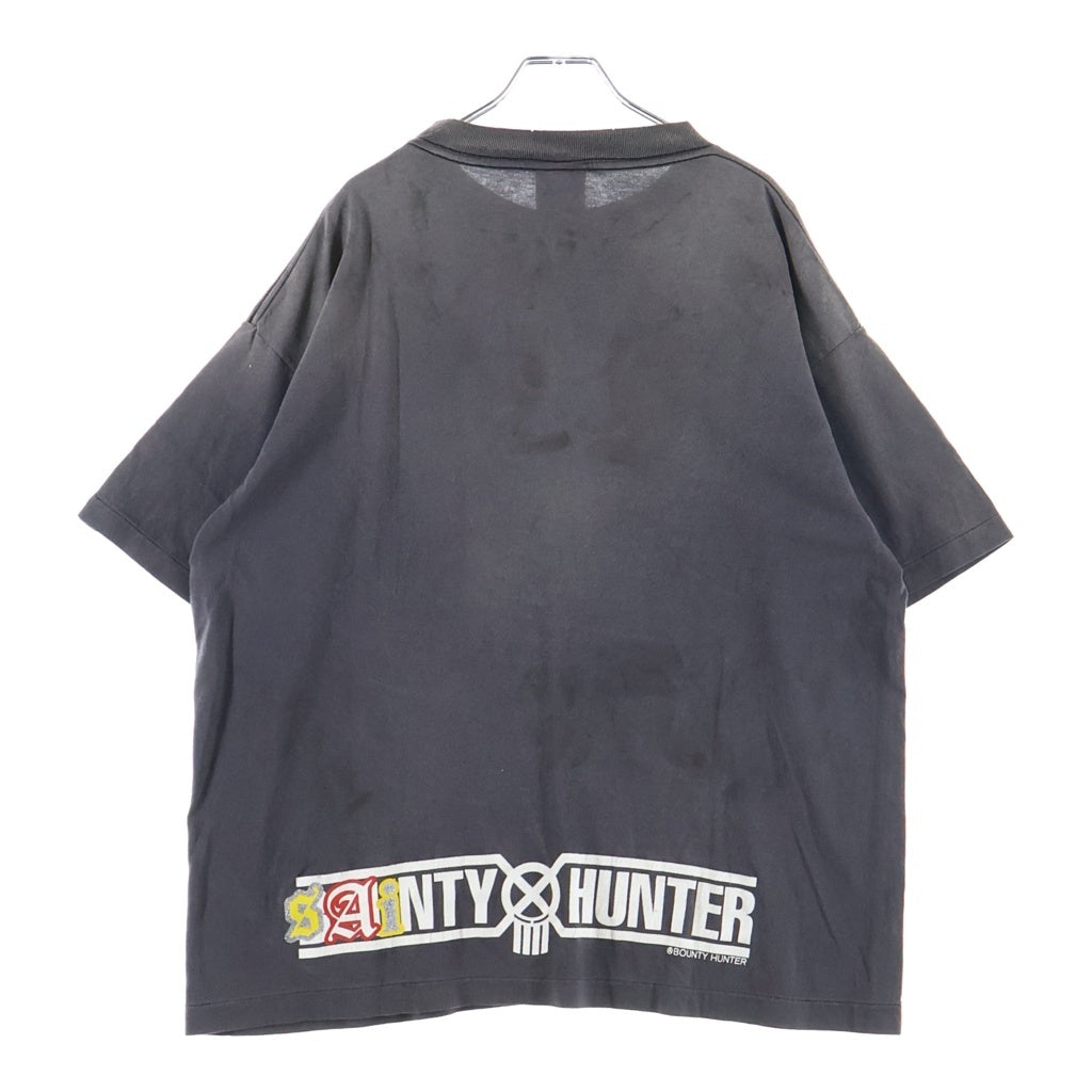 SAINT MICHAEL(セントマイケル) 26SS ×BOUNTY SAINTY HUNTER SS T-SHIRT ウォッシュド フェード加工 クルーネック半袖Tシャツカットソー ブラック SM-MK8-0000-C29