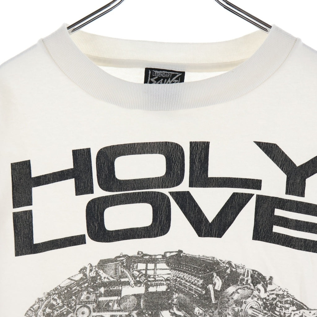 SAINT MICHAEL(セントマイケル) 26SS ×河村康輔 HOLY LOVE プリント クルーネック半袖Tシャツカットソー ホワイト SM-MK8-0000-C08