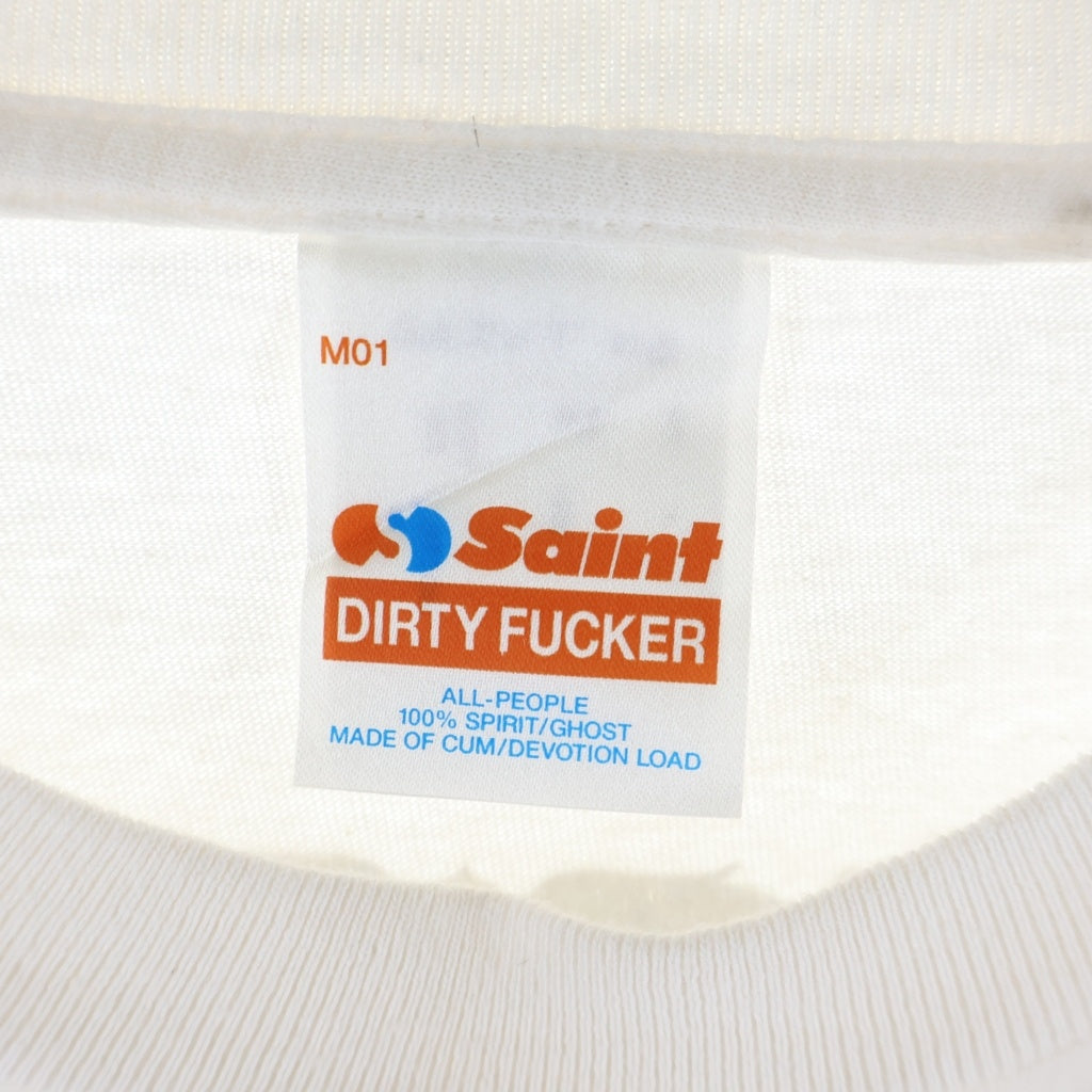 SAINT MICHAEL(セントマイケル) 26SS SAINT X SS T-SHIRT 両面プリント クルーネック半袖Tシャツカットソー ホワイト SM-MK8-0000-011