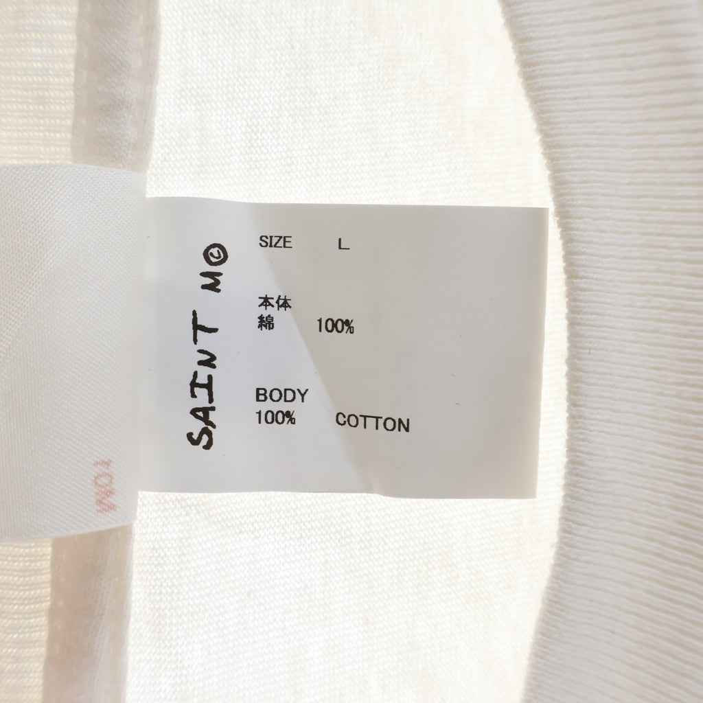 SAINT MICHAEL(セントマイケル) 26SS SAINT X SS T-SHIRT 両面プリント クルーネック半袖Tシャツカットソー ホワイト SM-MK8-0000-011