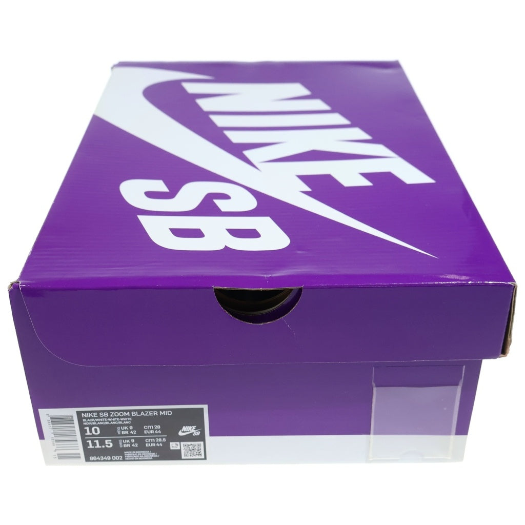 NIKE(ナイキ) Zoom Blazer Mid Black/White864349-002 SB ズーム ブレーザー ミッド ブラック/ホワイトミッドカットスニーカー ブラック US10/28CM