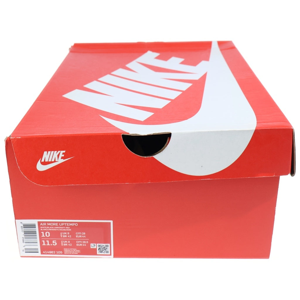 NIKE(ナイキ) AIR MORE UPTEMPO WHITE/BLACK/UNIVERSITY RED(2020) 414962-105エア モア アップテンポ ホワイト/ブラック/ユニバーシティレッド(2020) ハイカットスニーカーブラック US10/28CM