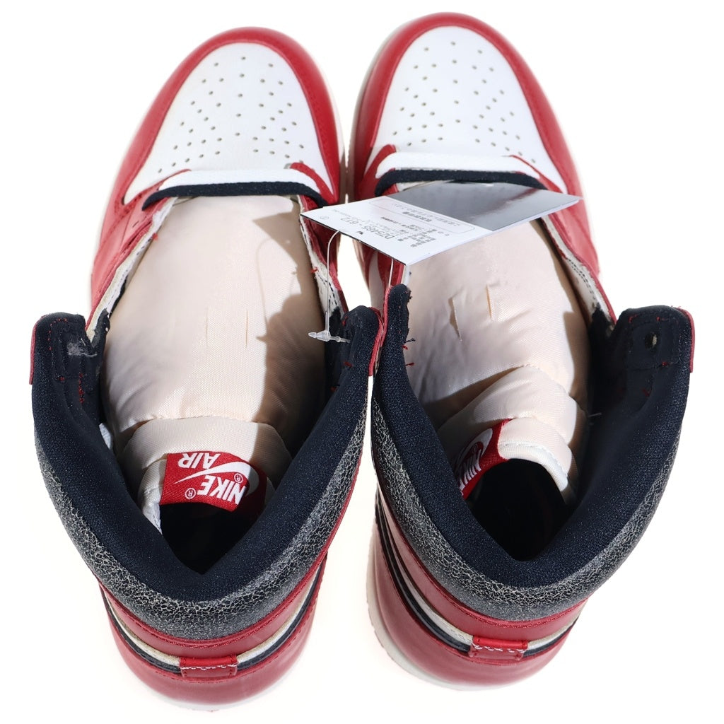 NIKE(ナイキ) Air Jordan 1 High Lost & Found/Chicago DZ5485-612 エアジョーダン1 ハイ OG ロスト&ファウンド/シカゴ ハイカットスニーカー ホワイト/レッド US10/28CM