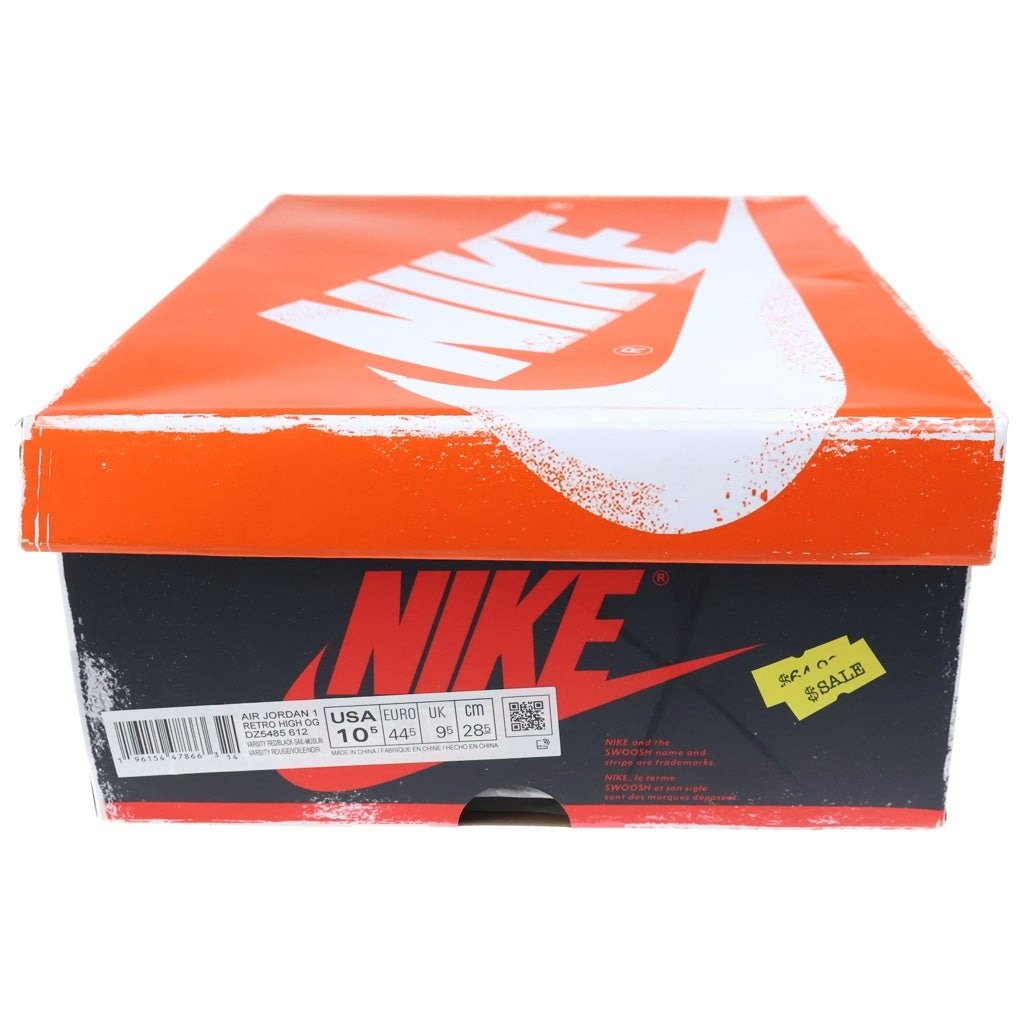 NIKE(ナイキ) Air Jordan 1 High Lost & Found/Chicago DZ5485-612 エアジョーダン1 ハイ OG ロスト&ファウンド/シカゴ ハイカットスニーカー ホワイト/レッド US10/28CM