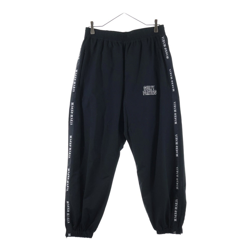 WACKO MARIA(ワコマリア) ×NANGA ロゴプリント メッシュテーパードトラックパンツ ブラック 26FB-001