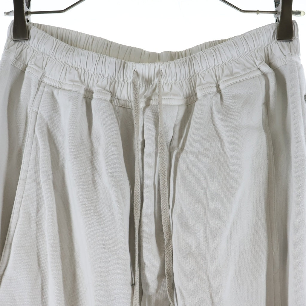 DRKSHDW(ダークシャドウ) 23AW PUSHER FLEECE PANTS プッシャーフリース サイドスナップ ワイドスウェットパンツ ホワイト DU02C5393-F
