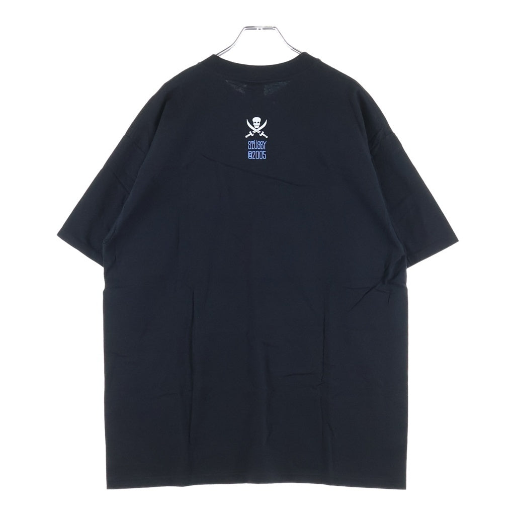STUSSY(ステューシー) 00S OLD 25TH ANNIVERSARY T-SHIRT オールド 25周年記念 ロゴプリントクルーネック半袖Tシャツカットソー ブラック