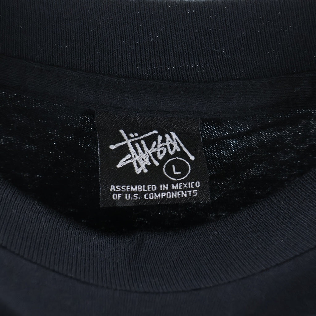 STUSSY(ステューシー) 00S OLD 25TH ANNIVERSARY T-SHIRT オールド 25周年記念 ロゴプリントクルーネック半袖Tシャツカットソー ブラック