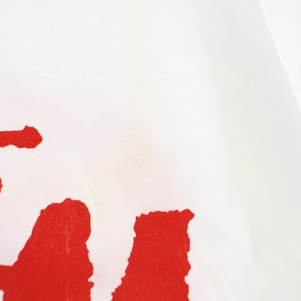 STUSSY(ステューシー) 00S OLD CHARITY WORLD TOUR T-SHIRT オールド チャリティー ワールドツアー 両面プリント クルーネック半袖Tシャツカットソー ホワイト/レッド
