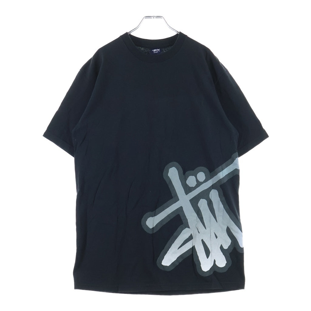 STUSSY(ステューシー) 90S OLD GRAPHIC LOGO PRINT TEE オールド 紺タグ グラフィックロゴプリントクルーネック半袖Tシャツカットソー ブラック