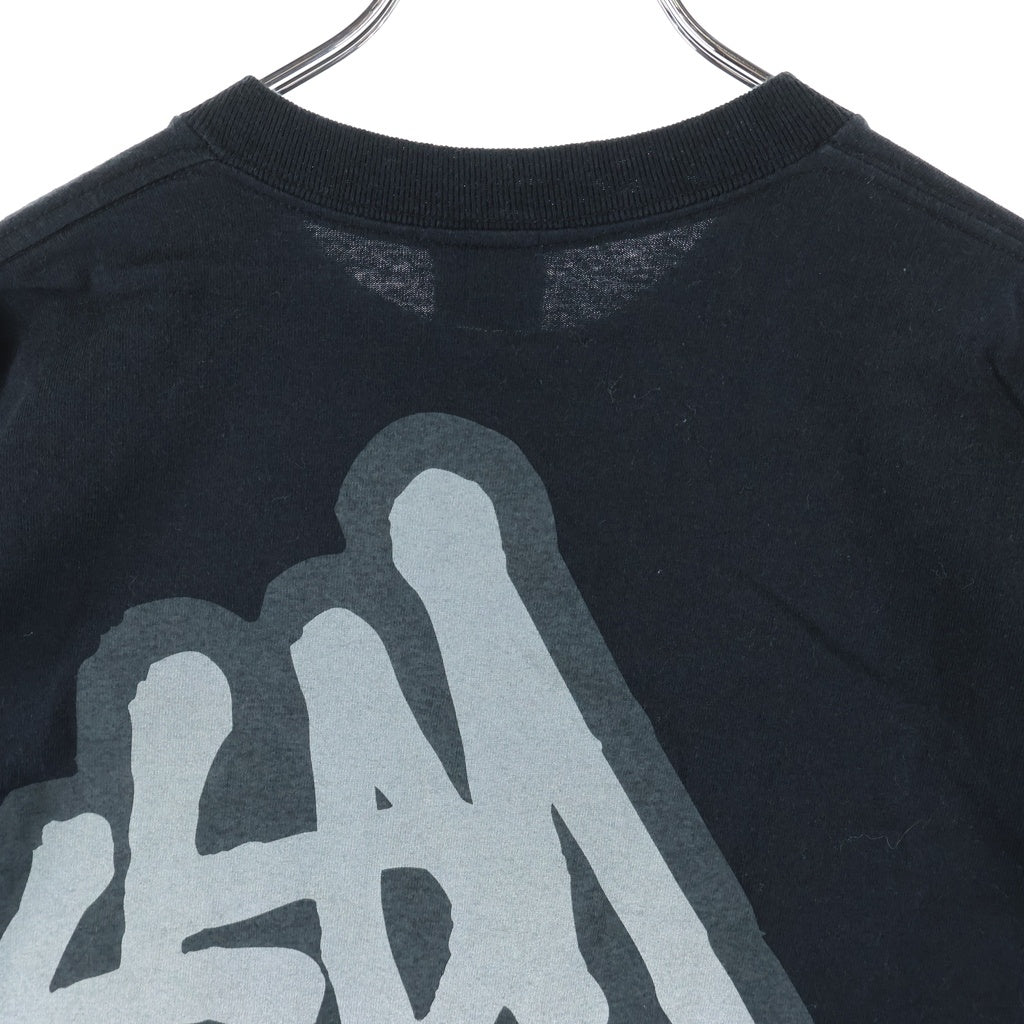 STUSSY(ステューシー) 90S OLD GRAPHIC LOGO PRINT TEE オールド 紺タグ グラフィックロゴプリントクルーネック半袖Tシャツカットソー ブラック