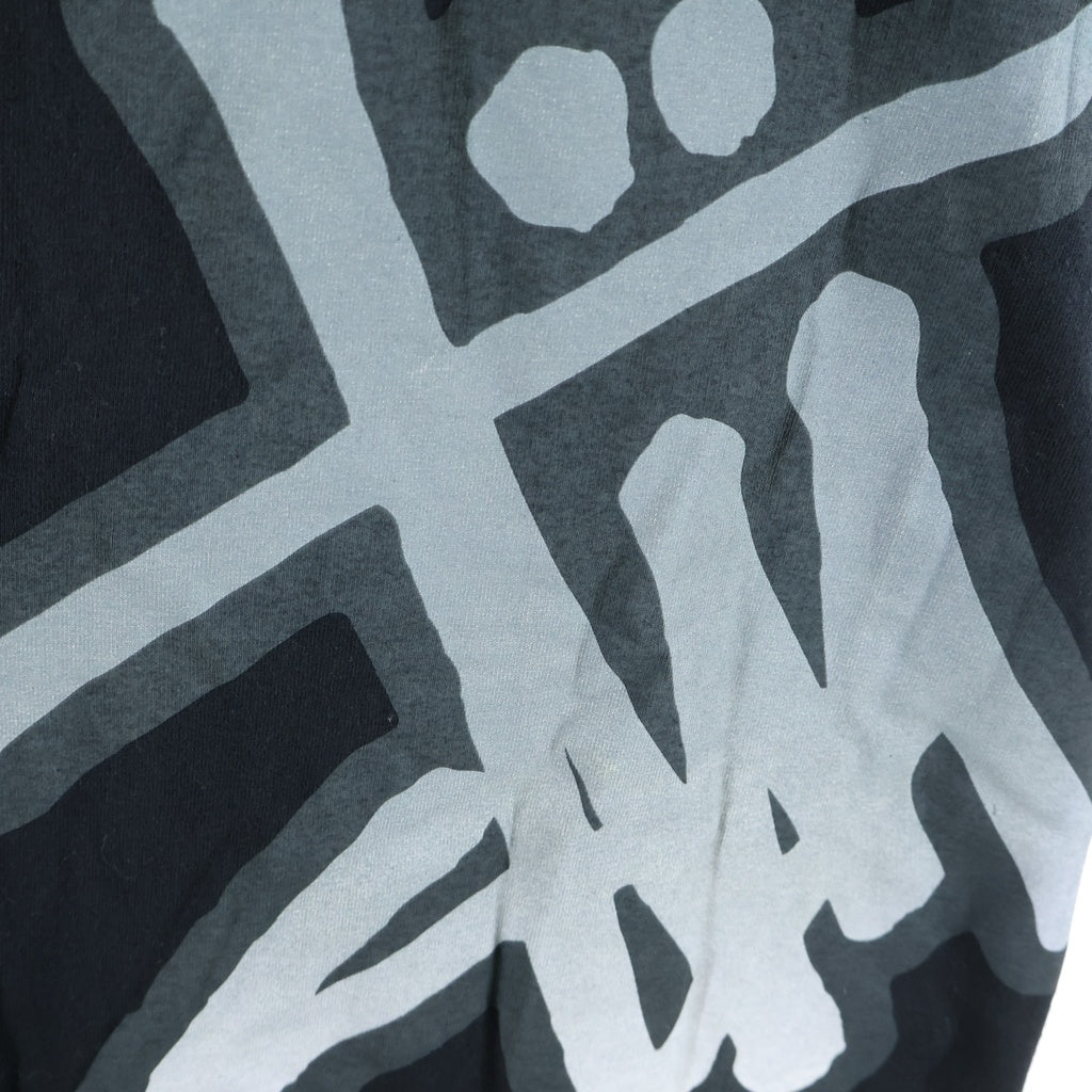 STUSSY(ステューシー) 90S OLD GRAPHIC LOGO PRINT TEE オールド 紺タグ グラフィックロゴプリントクルーネック半袖Tシャツカットソー ブラック