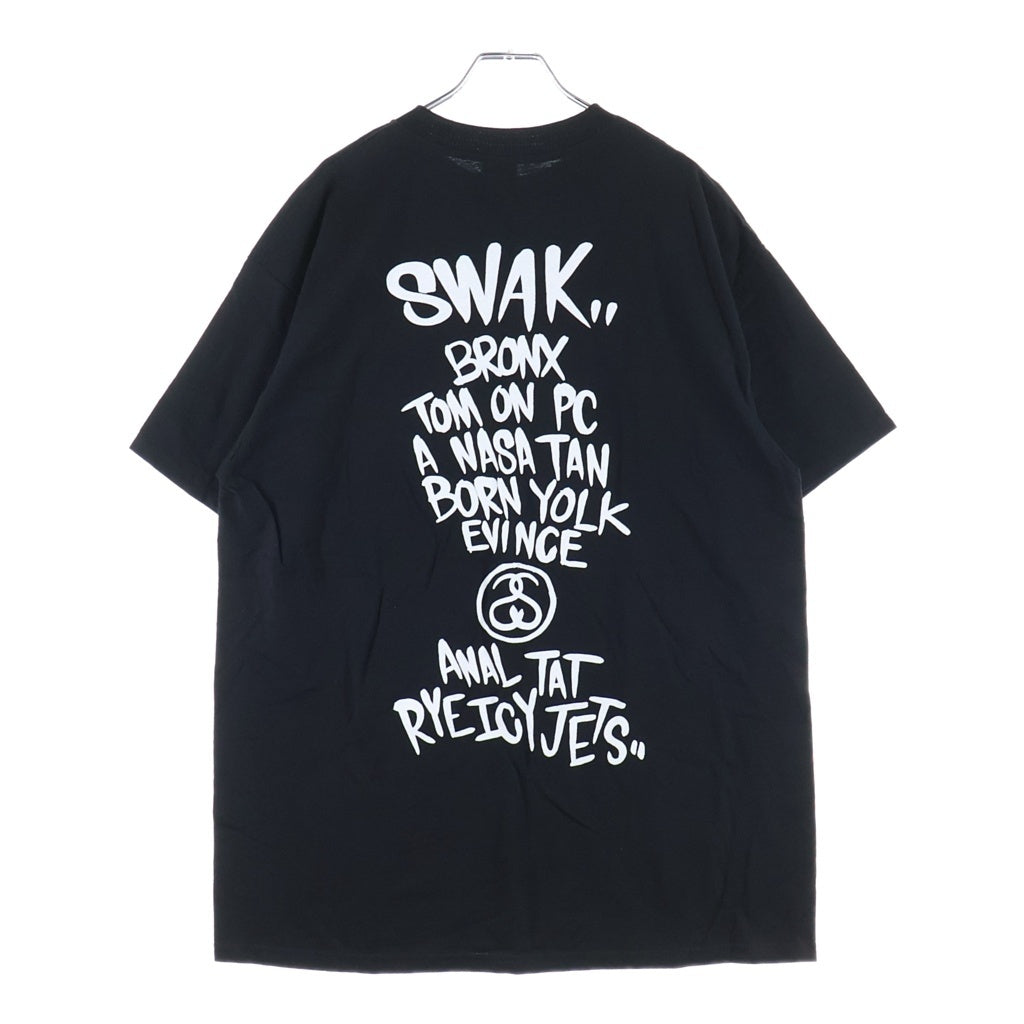 STUSSY(ステューシー) 00S ×KAWS OLD WORLD TOUR TEE カウズ オールド ワールドツアー クルーネック半袖Tシャツカットソー ブラック