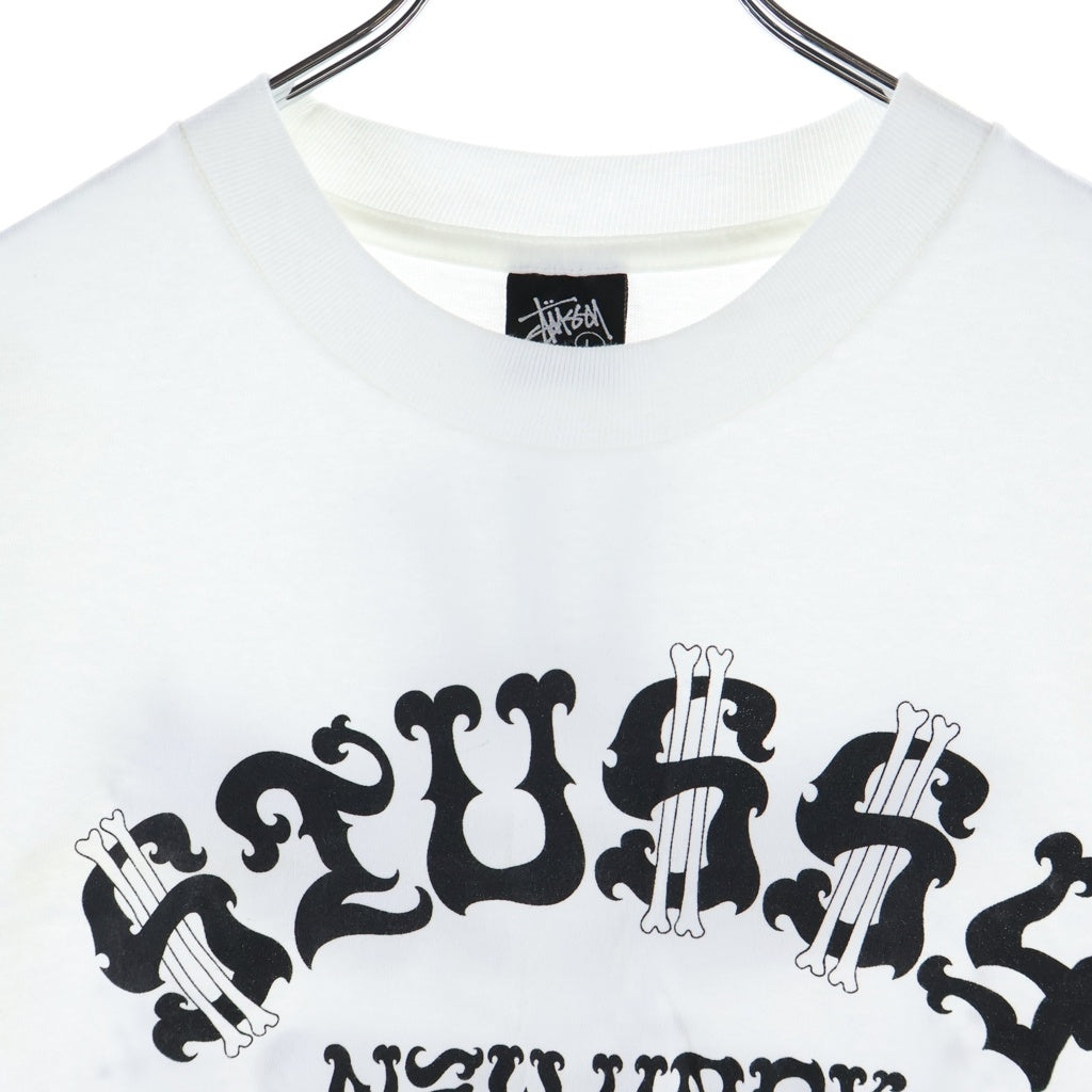 STUSSY(ステューシー) 00S ×ROSTARR OLD WORLD TOUR TEE ロスター オールド ワールドツアー クルーネック半袖Tシャツカットソー ホワイト