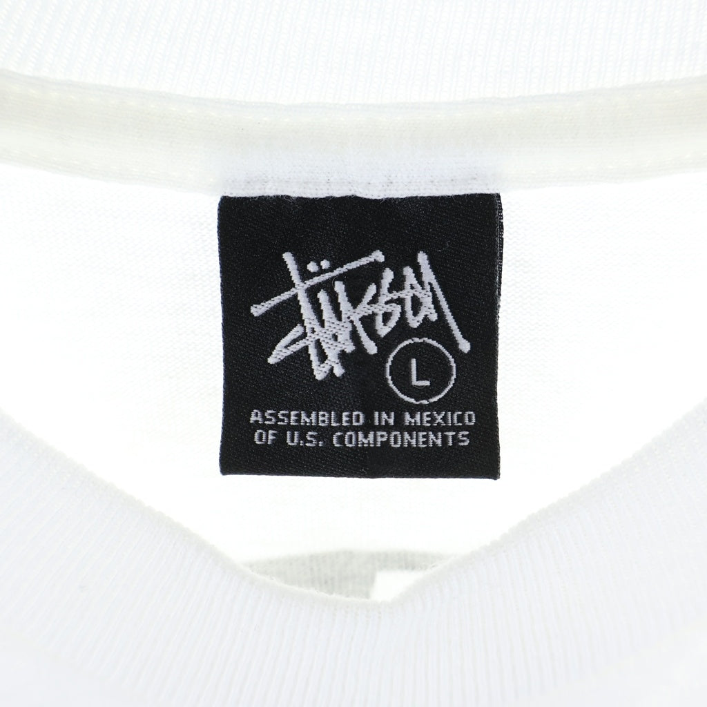 STUSSY(ステューシー) 00S ×ROSTARR OLD WORLD TOUR TEE ロスター オールド ワールドツアー クルーネック半袖Tシャツカットソー ホワイト
