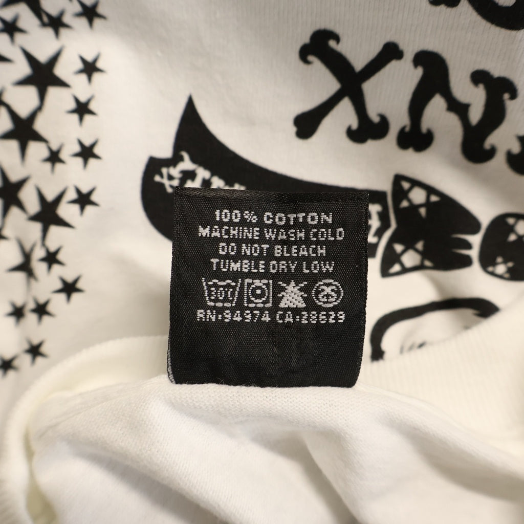 STUSSY(ステューシー) 00S ×ROSTARR OLD WORLD TOUR TEE ロスター オールド ワールドツアー クルーネック半袖Tシャツカットソー ホワイト
