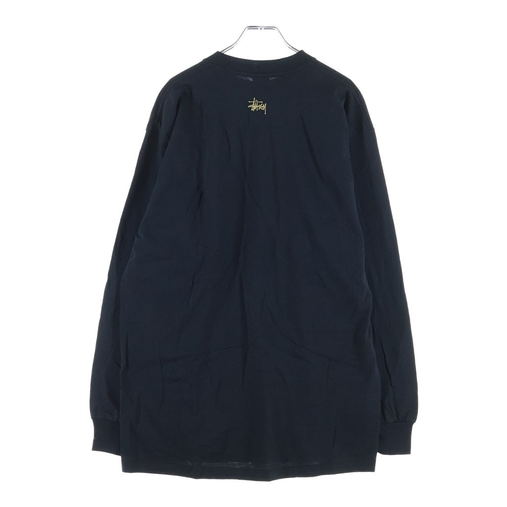 STUSSY(ステューシー) 90S OLD INCREASE THE PEACE TEE オールド 紺タグ インクリース ザ ピース クルーネック長袖Tシャツカットソー ブラック