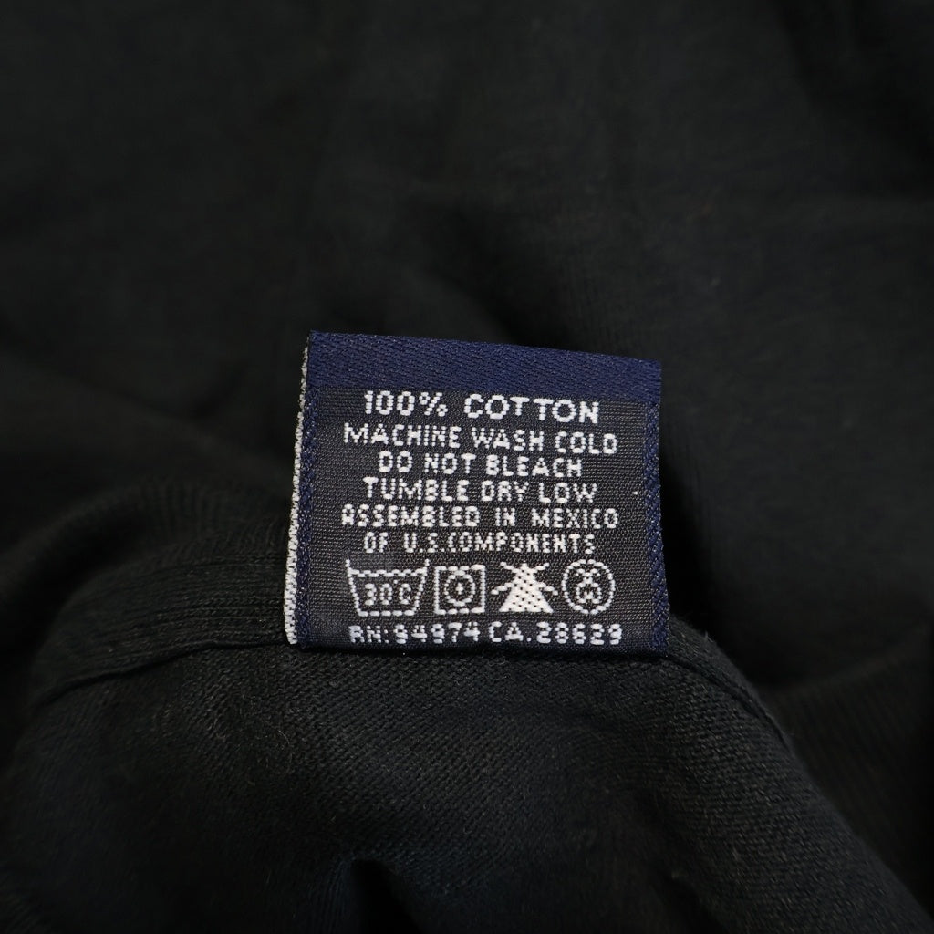STUSSY(ステューシー) 90S OLD INCREASE THE PEACE TEE オールド 紺タグ インクリース ザ ピース クルーネック長袖Tシャツカットソー ブラック
