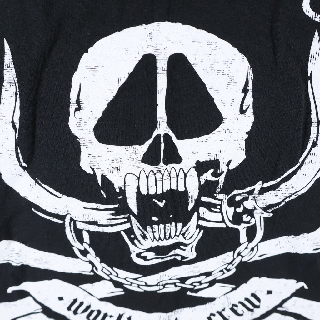 STUSSY(ステューシー) 00S OLD SCULL PRINT TEE オールド スカルプリント クルーネック半袖Tシャツカットソー ブラック