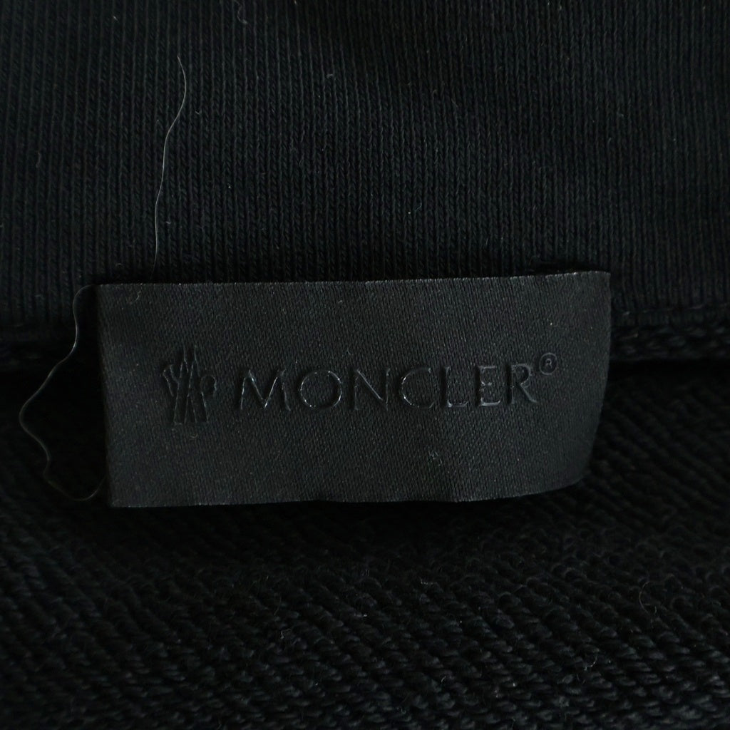 MONCLER(モンクレール) 22AW MAGLIA CARDIGAN フーデッドロゴ刺繍 ジップアップ長袖コットンパーカー フーディ ブラック H20918G00035