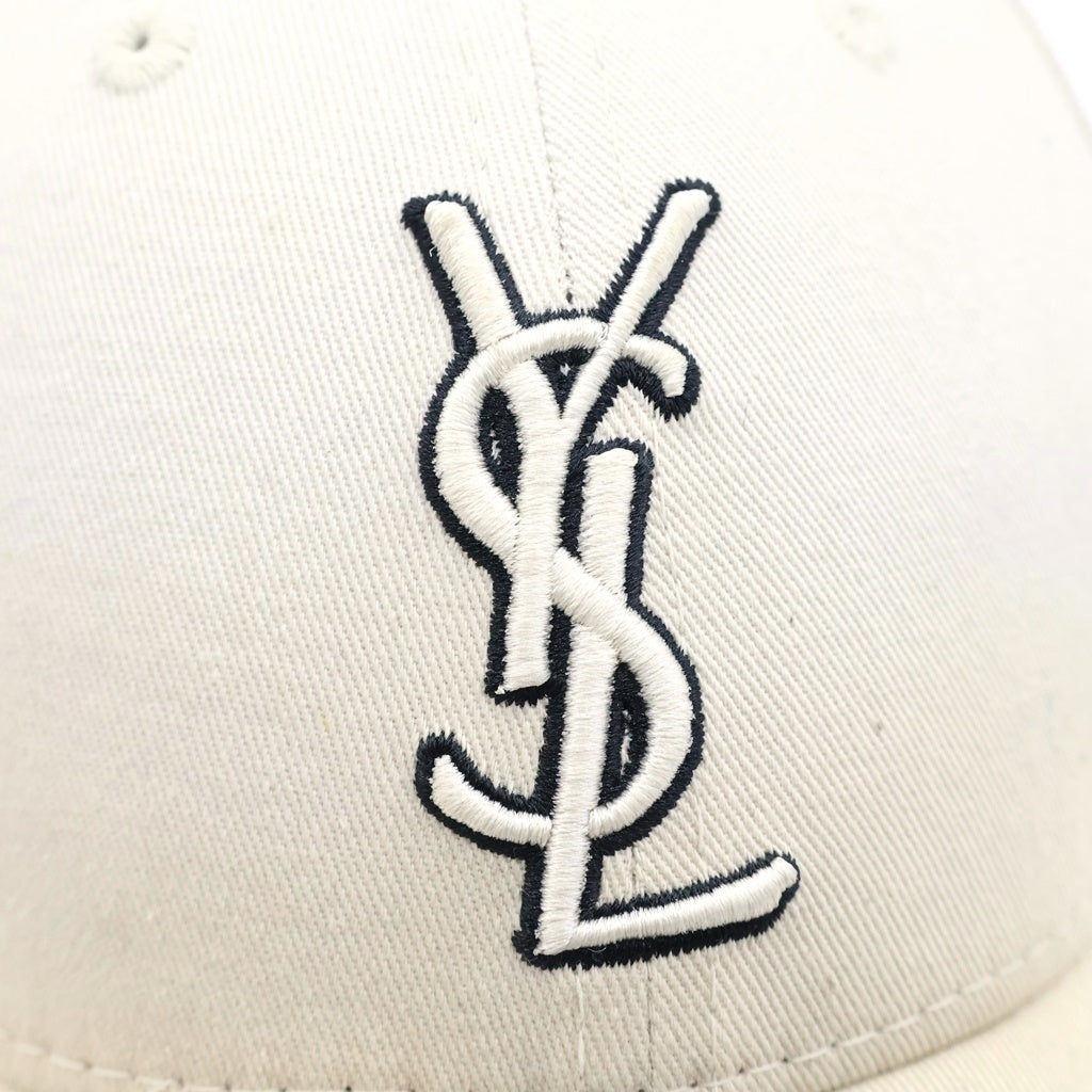 SAINT LAURENT PARIS(サンローランパリ) ×NEW ERA YSL 9FORTY ニューエラ モノグラム キャップ 帽子 アイボリー 687687 YCL36 レディース