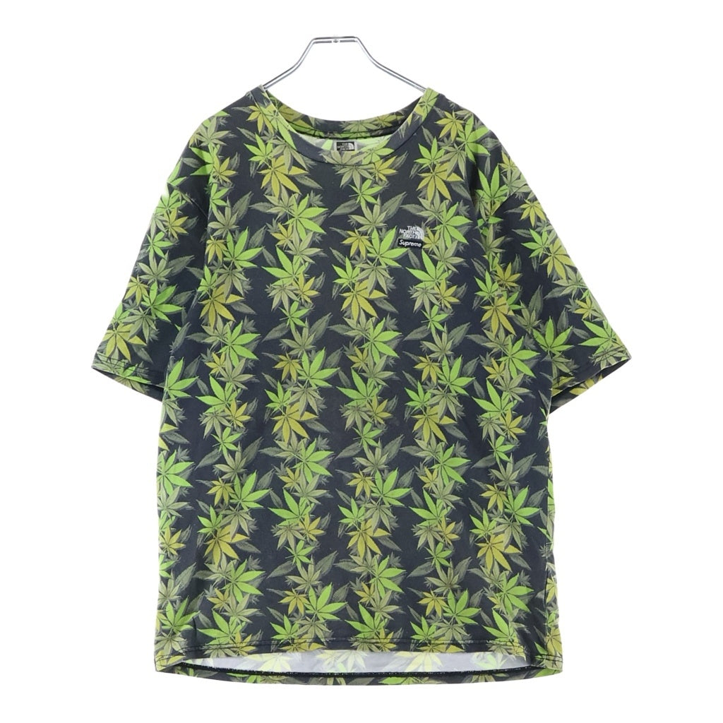 SUPREME(シュプリーム) 23AW ×THE NORTH FACE Leaf S/S Top NT52303I ザノースフェイス リーフショートスリーブトップ プリント半袖Tシャツ ホワイト/グリーン