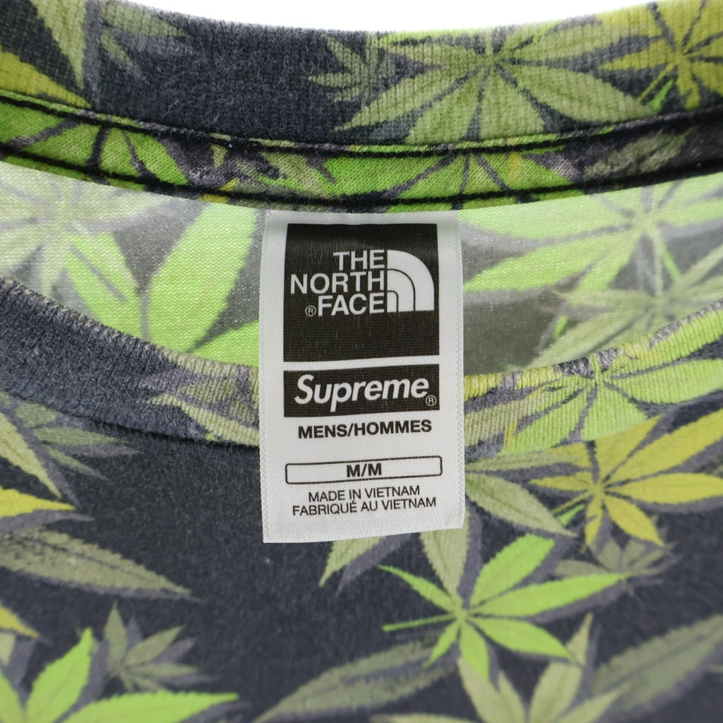 SUPREME(シュプリーム) 23AW ×THE NORTH FACE Leaf S/S Top NT52303I ザノースフェイス リーフショートスリーブトップ プリント半袖Tシャツ ホワイト/グリーン