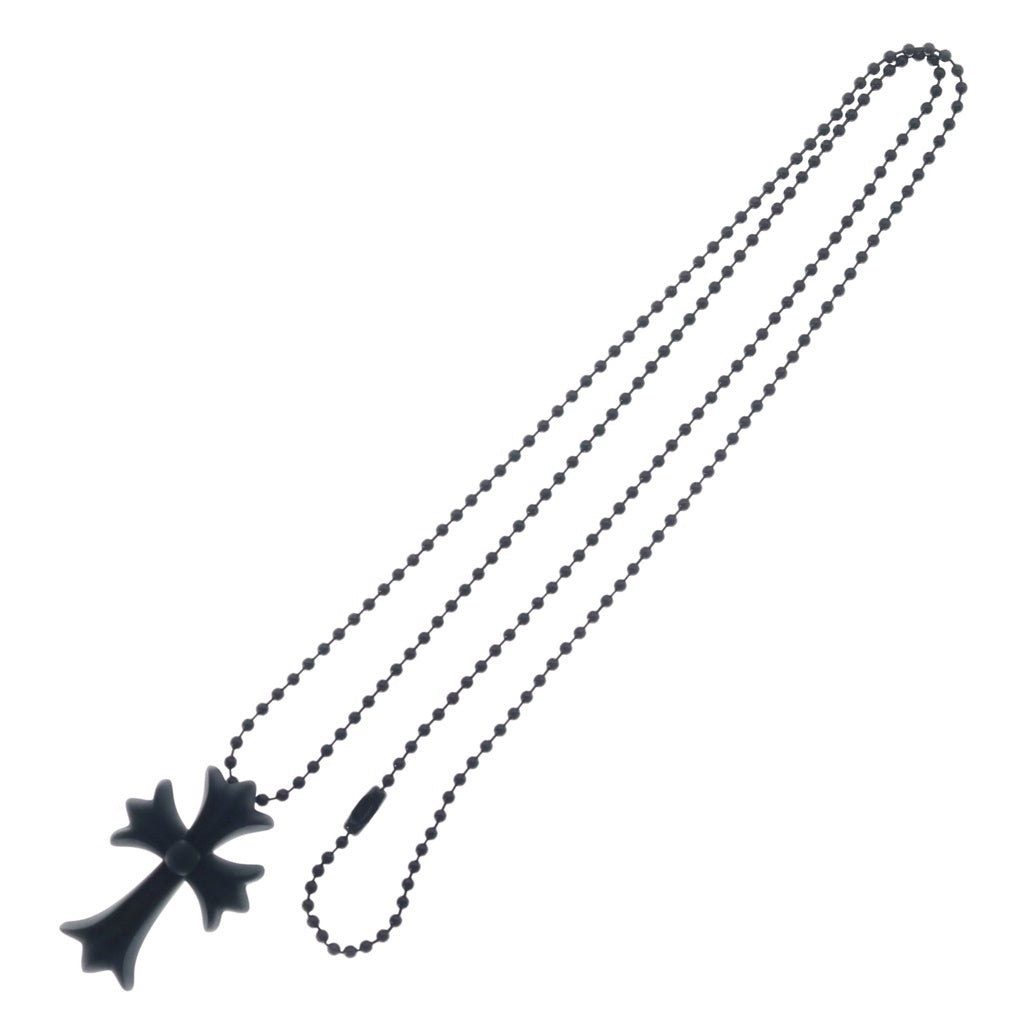CHROME HEARTS(クロムハーツ) RUBBER CH CRS SML スモールCHクロス ラバーネックレス シリコン ブラック