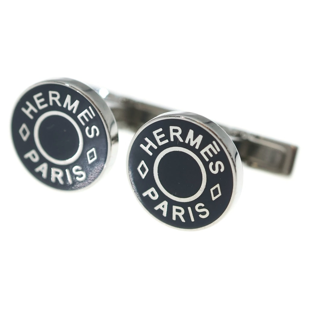 HERMES(エルメス) カフスリンクス リコル2 セリエボタン ラッカーメタル カフスボタン シルバー/ブラック H052056FP03