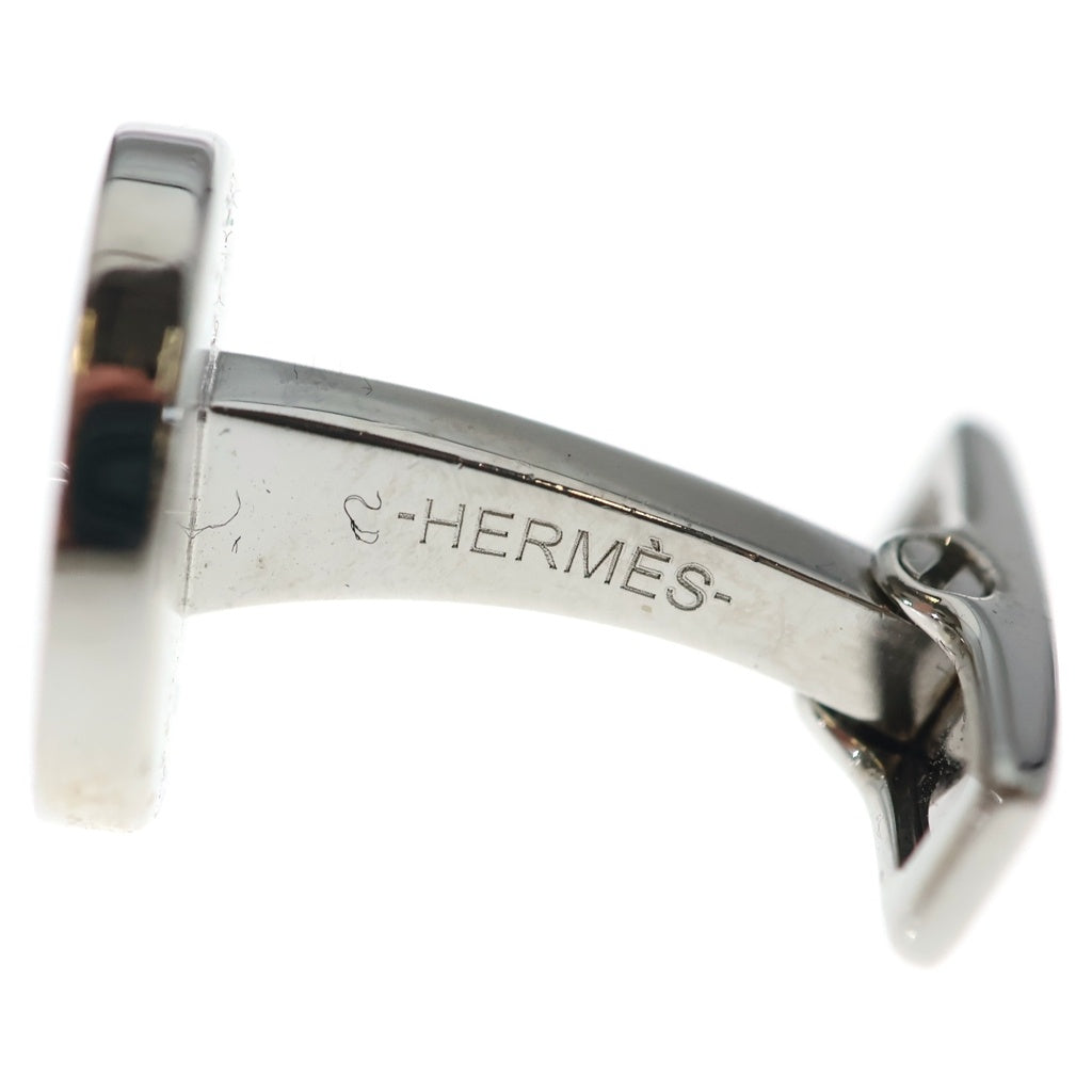HERMES(エルメス) カフスリンクス リコル2 セリエボタン ラッカーメタル カフスボタン シルバー/ブラック H052056FP03