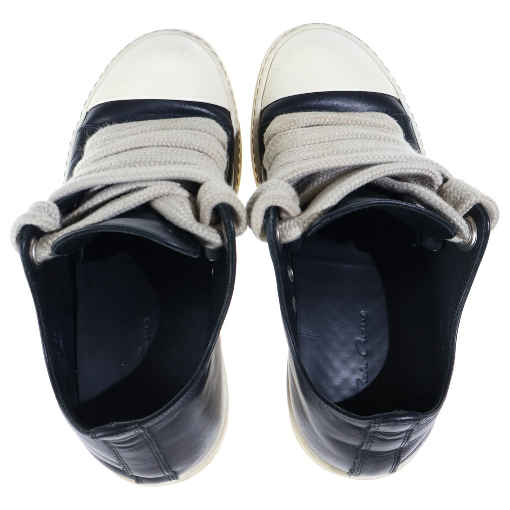 Rick Owens(リックオウエンス) JUMBO LACED LOW SNEAKS ジャンボレース ラモーンズ レザー ローカットスニーカー ブラック