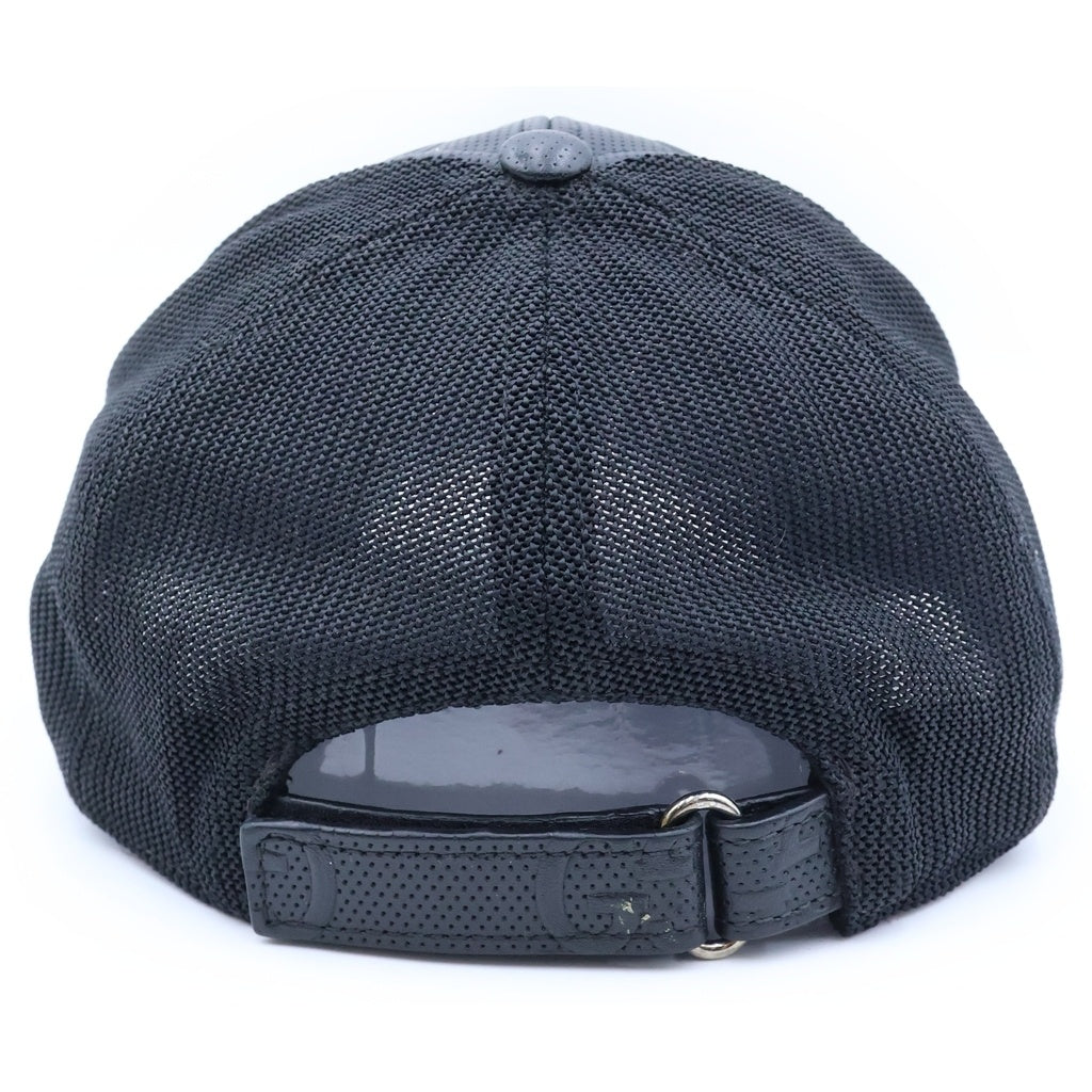 GUCCI(グッチ) GGエンボス 総柄 メッシュ レザー トラッカーキャップ ベースボールキャップ 帽子 ブラック 627156 4HL03
