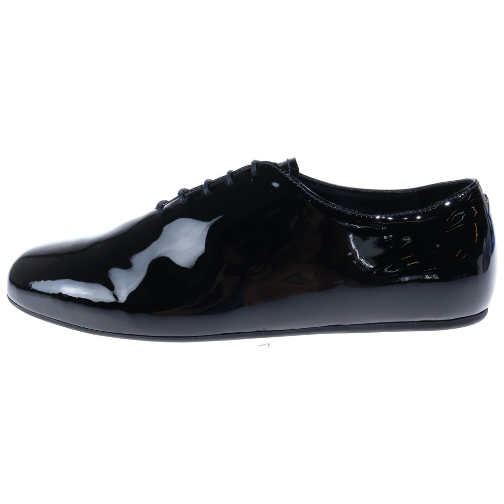 PRADA(プラダ) エナメル フロントロゴ レースアップドレスシューズ ローファー ブラック 2EG448 069