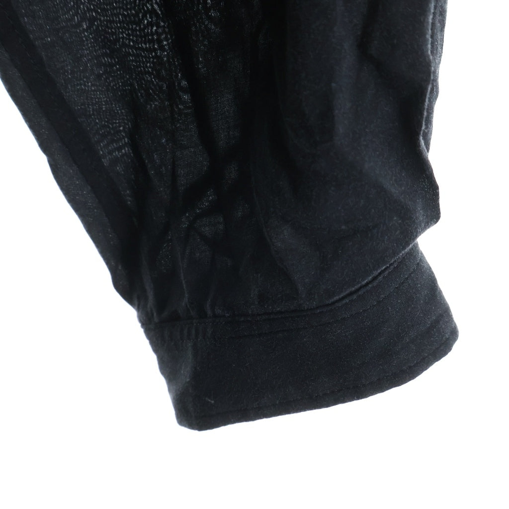 Yohji Yamamoto POUR HOMME(ヨウジヤマモト プールオム) 19SS ONNA3ブラウス 花と女プリント長袖シャツ ブラック HH-B82-227