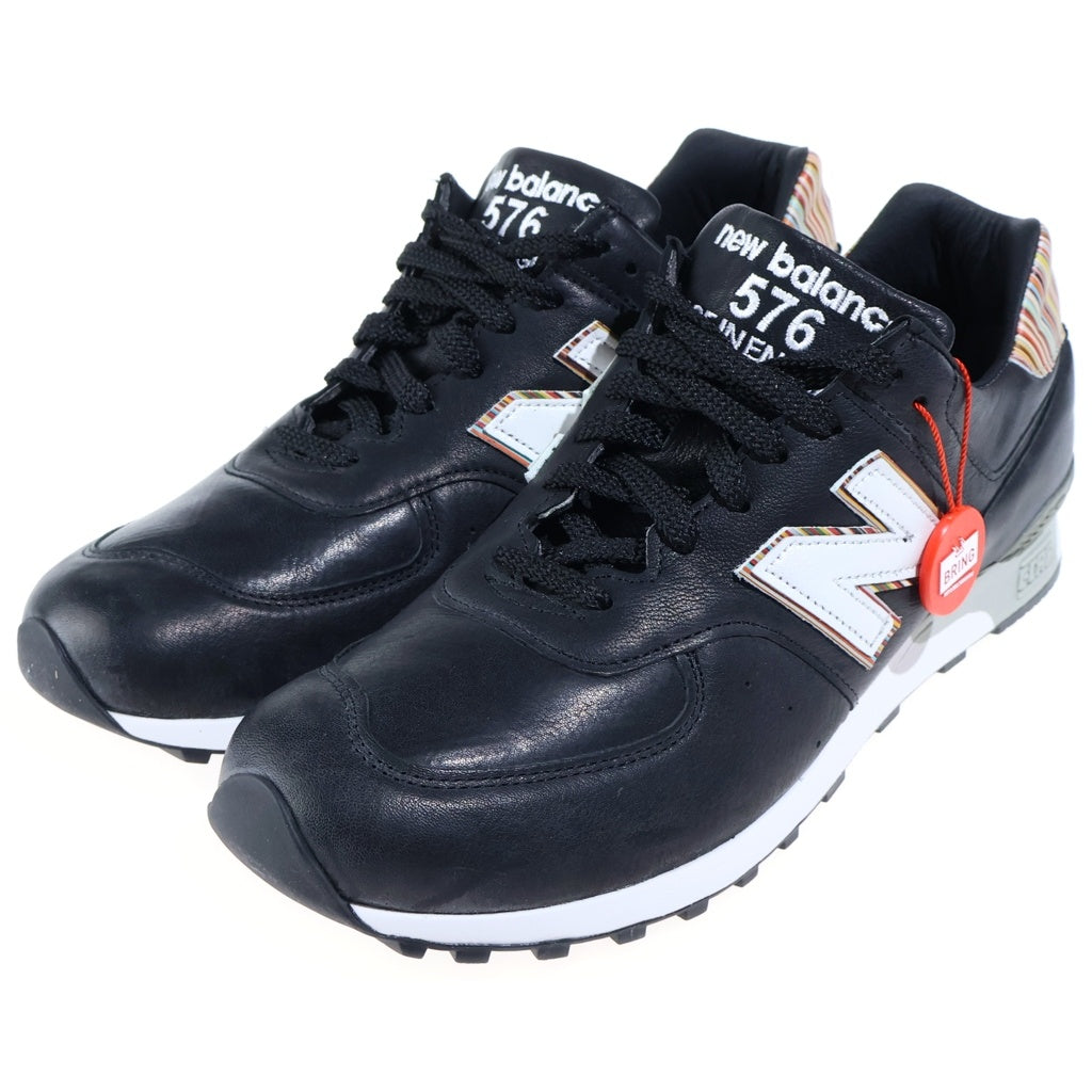 New Balance(ニューバランス) ×Paul Smith 576 M576PSK ポールスミス マルチストライプ カンガルーレザー ローカットスニーカー ブラック