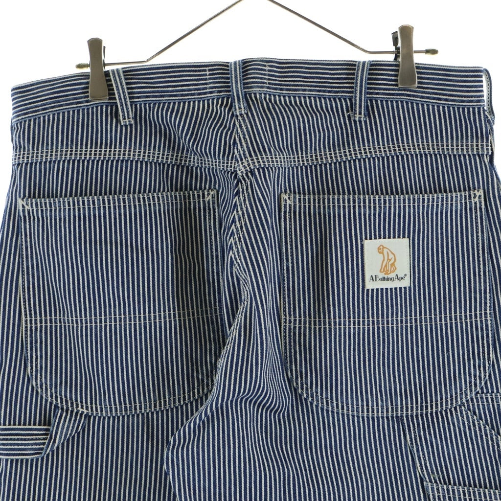 A BATHING APE(アベイシングエイプ) HICKORY DENIM PAINTER PANTS ヒッコリー デニムペインターパンツ ブルー
