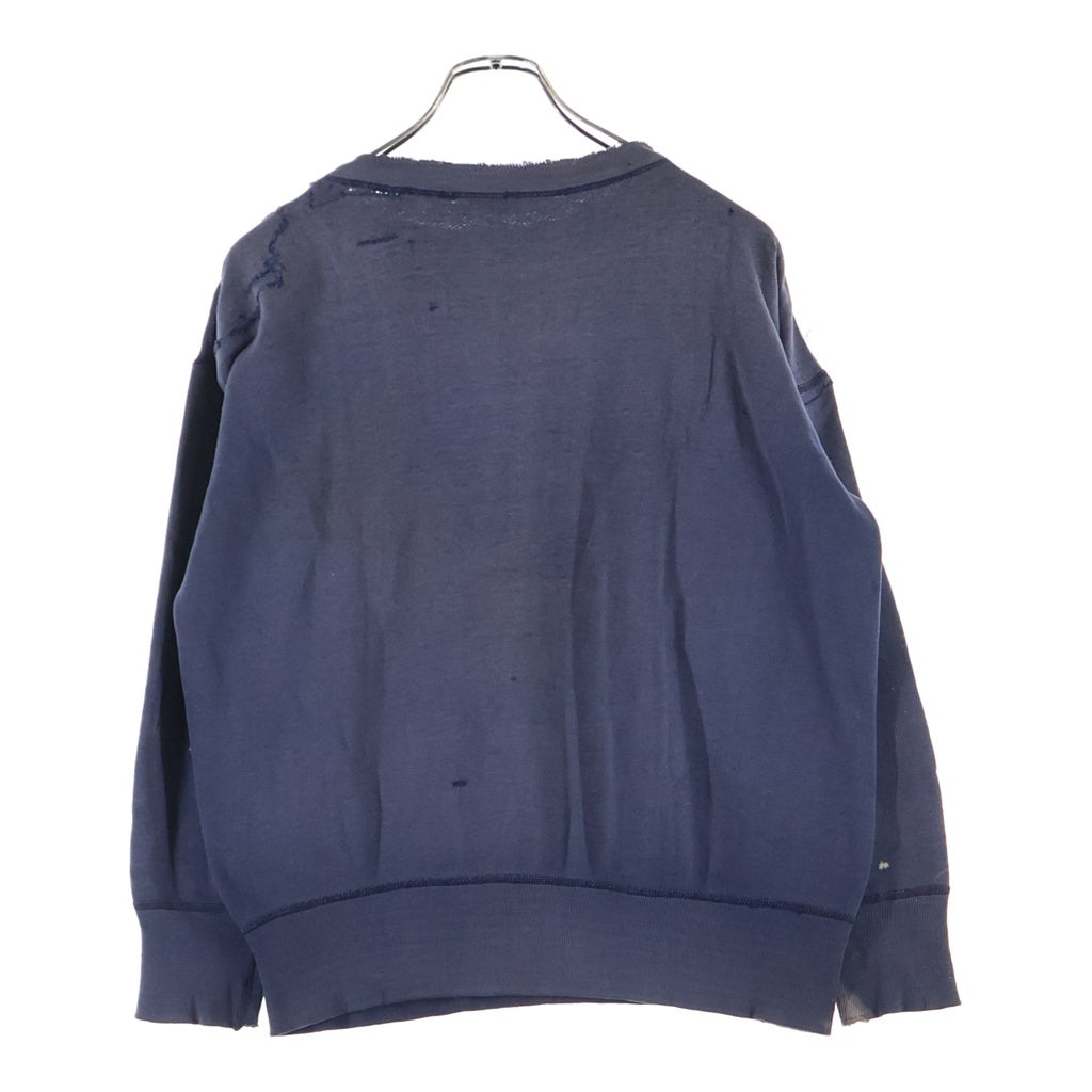 CHAMPION(チャンピオン) 50-60s VINTAGE College Sweat ヴィンテージ カレッジロゴ クルーネック長袖スウェット トレーナー ネイビー