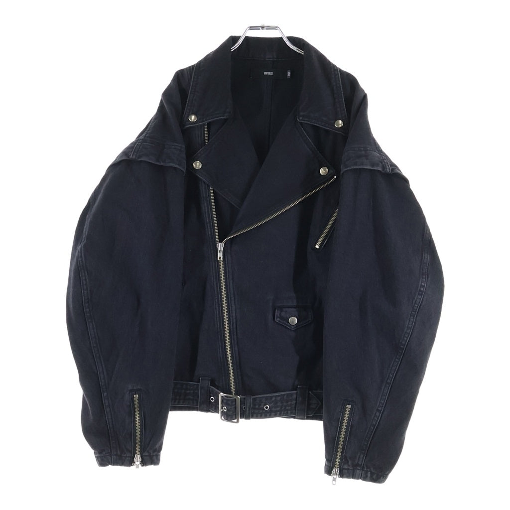 VAPORIZE(ヴァイパライズ) 22SS Denim Riders Jacket デニムダブルライダースジャケット ブラック 11-18-6586-052