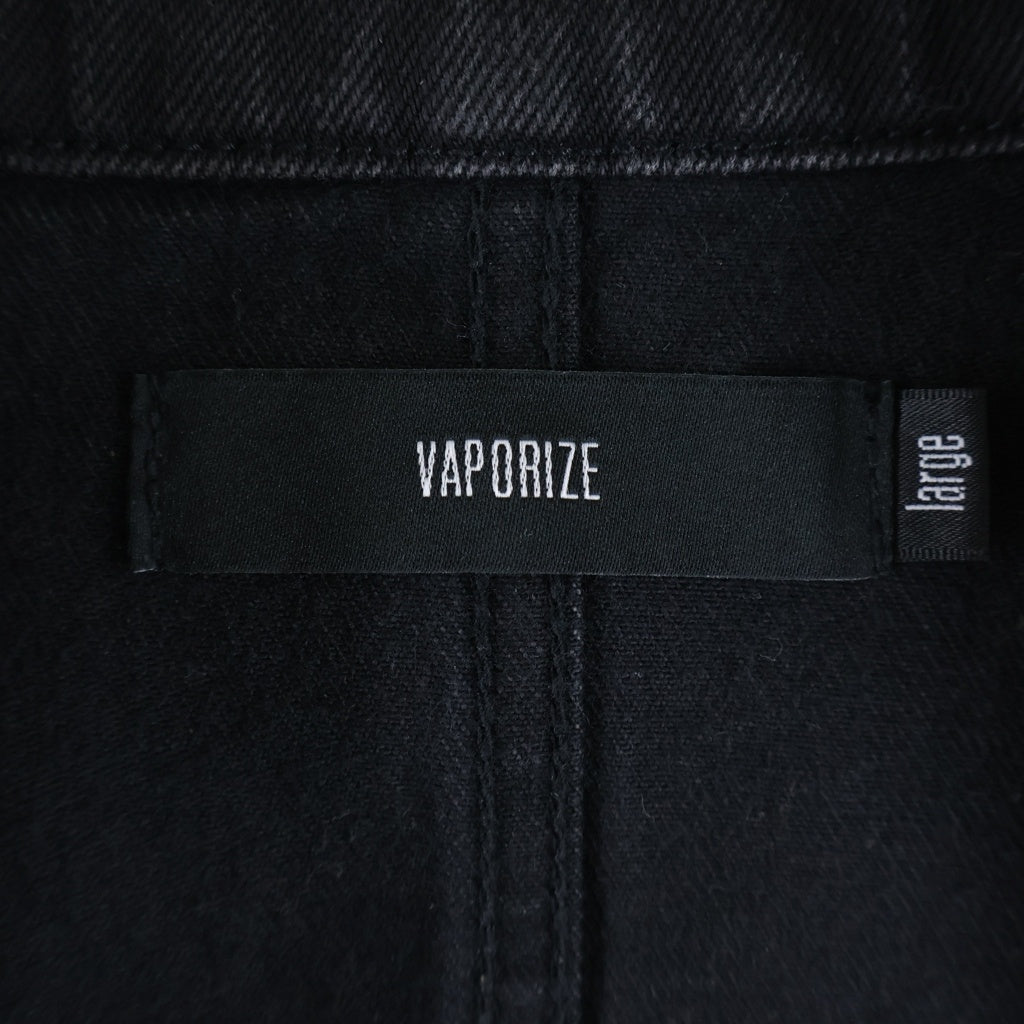 VAPORIZE(ヴァイパライズ) 22SS Denim Riders Jacket デニムダブルライダースジャケット ブラック 11-18-6586-052