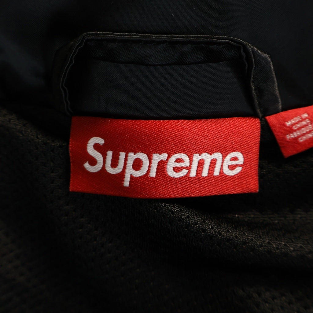 SUPREME(シュプリーム) 25SS Satin Piping Pullover サテン パイピング ハーフジップ プルオーバー ジャケット ブラック
