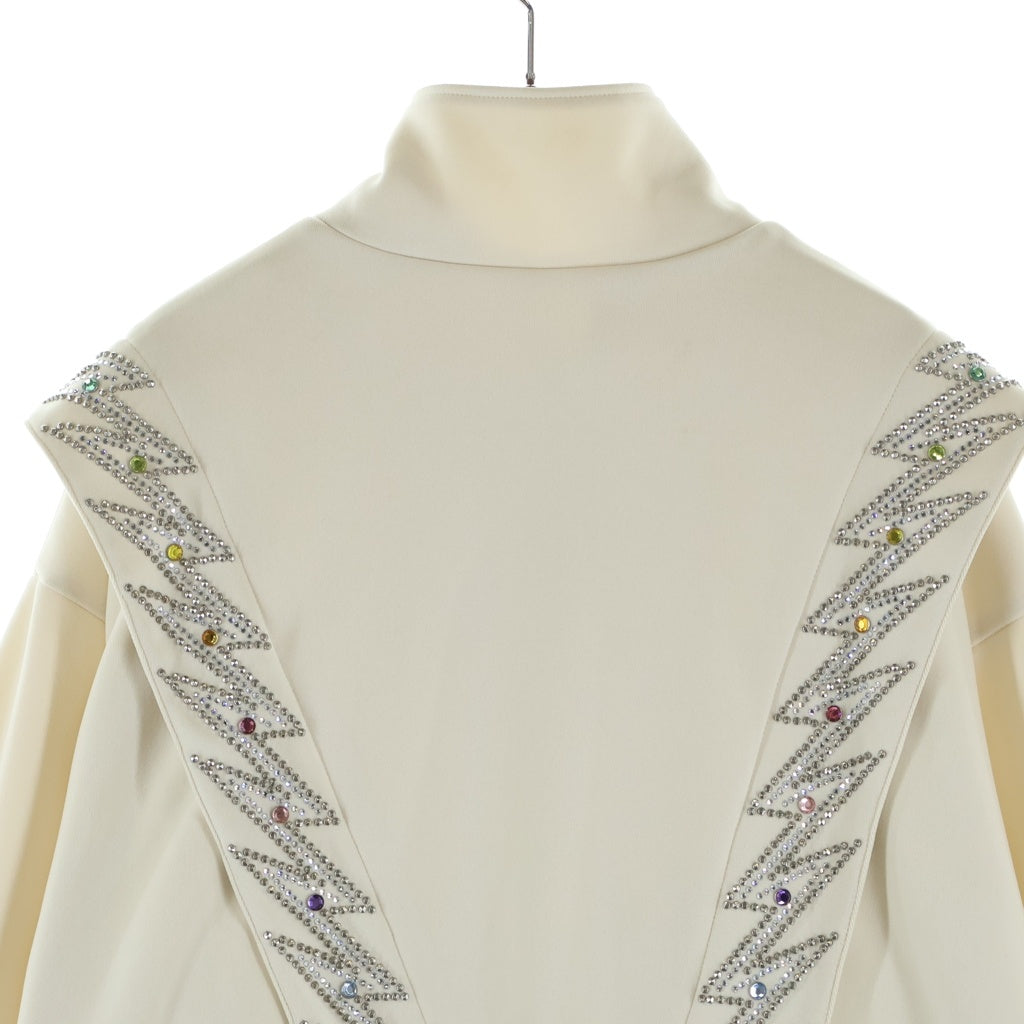 CELINE(セリーヌ) 23SS Embellished Jersey Track Jacket スタッズ ビジュー トラックジャケット ジャージ アイボリー 82Y73A121O.01XD 2Y73A121O.01XD