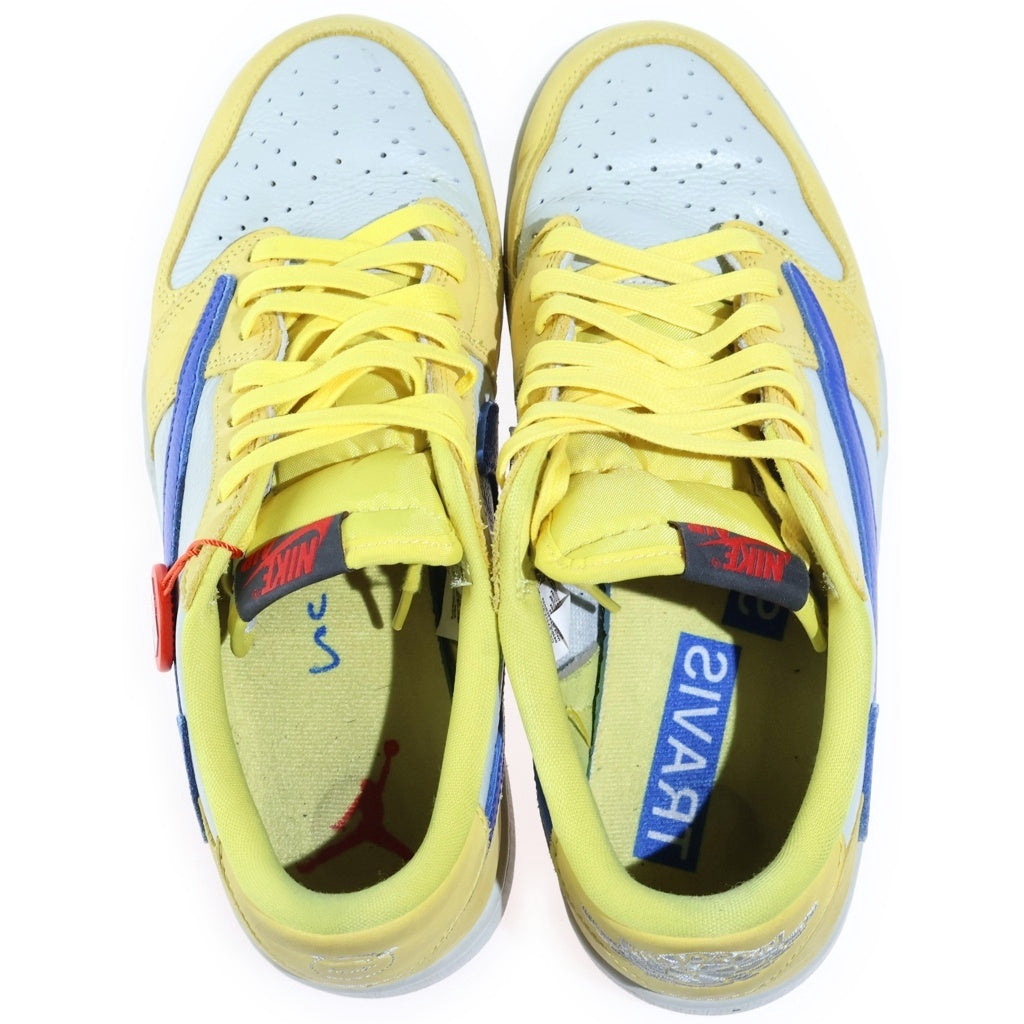 NIKE(ナイキ) ×TRAVIS SCOTT WMNS AIR JORDAN 1 RETRO LOW OG CANARY ウィメンズ エアジョーダン1 カナリー ローカットスニーカー イエロー US10.5/27.5cm DZ4137-700 レディース